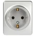 Розетка ЭРА Эксперт 11-2203-03 2P+E Schuko IP20 16A-250В ОУ алюминий