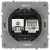 Розетка скрытого монтажа в рамку комбинированная RJ45+TV IP20 белый 15-3110-01 Galaxy