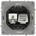 Розетка скрытого монтажа в рамку комбинированная RJ45+TV IP20 белый 15-3110-01 Galaxy
