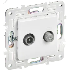 SKANDY Розетка двойная TV+SAT SK-A13W арктический белый IEK