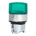 Исполнительный механизм переключателя SB4 зеленый на 2 положения возвратный без фиксации, с подсветкой с короткой ручкой IP65