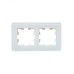 BRITE Рамка 2 поста РУ-2-2-Бр стекло белый RE IEK