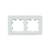 BRITE Рамка 2 поста РУ-2-2-Бр стекло белый RE IEK