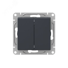 Механизм выключателя. двухклавишный. графит Эпика EKF