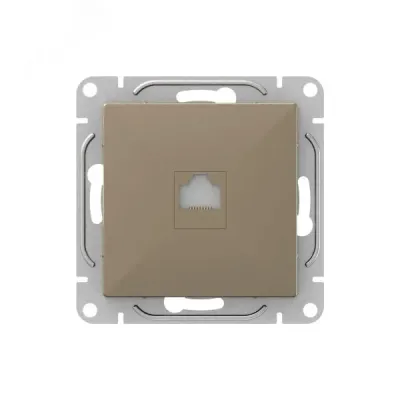Механизм розетки RJ45 (cat6), шампань Эпика EKF