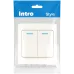 Выключатель Intro Style 7-105-01 двойной с подсветкой, 10А-250В, IP20, СУ, белый