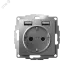 РОЗЕТКА ATLASDESIGN 16А c 2 USB A+A, 5В/2,4 А, 2х5В/1,2 А, механизм, СТАЛЬ