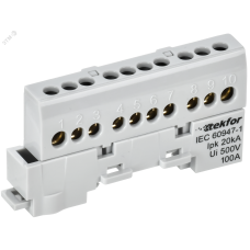 TEKFOR Шина L фаза изолированная на универсальном держателе 6х9-10-Ср IEK