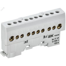 TEKFOR Шина L фаза изолированная на универсальном держателе 8х12-10-Ср IEK