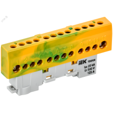 TEKFOR Шина PE земля изолированная на универсальном держателе 8х12-12-ЖЗ IEK