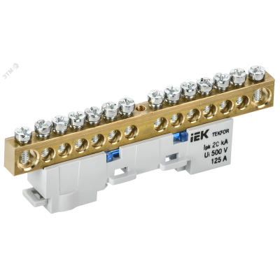 TEKFOR Шина N ноль неизолированная на универсальном держателе 8х12-14-С IEK