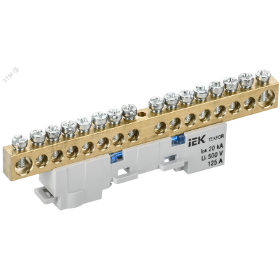 TEKFOR Шина N ноль неизолированная на универсальном держателе 8х12-16-С IEK