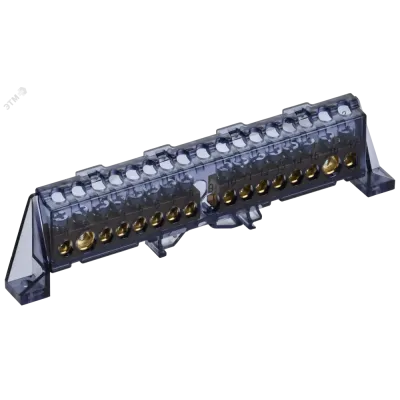 TEKFOR Шина N ноль в комбинированном DIN-изоляторе Стойка 8х12-(8+8)-Ч IEK