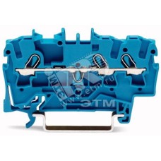 Клемма трехпроводная проходная 0.25-2.5(4)мм.кв. на DIN рейку