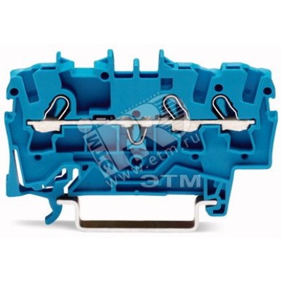 Клемма трехпроводная проходная 0.25-2.5(4)мм.кв. на DIN рейку