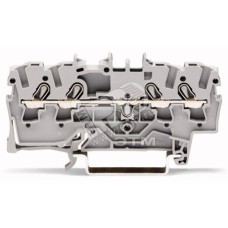 Клемма 4-проводная проходная на DIN рейку