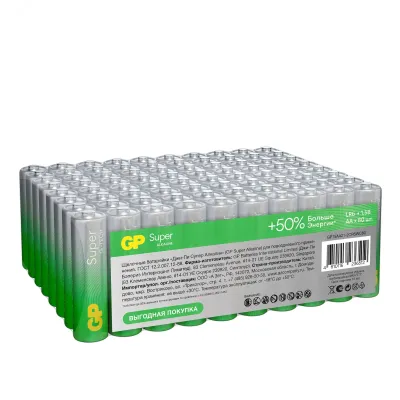 Батарейка алкалиновая GP Super Alkaline G-Tech 24А АAA, в упаковке по 60 шт