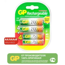 Аккумуляторы перезаряжаемые GP ReEnergy 210AAHC AA, емкость 2000 мАч - 2 шт. в клемшеле