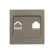 Валенсия лицевая панель розетки RJ-45 1-местная кашемир