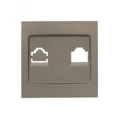 Валенсия лицевая панель розетки RJ-45 1-местная кашемир