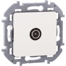 Розетка TV проходная белый INSPIRIA