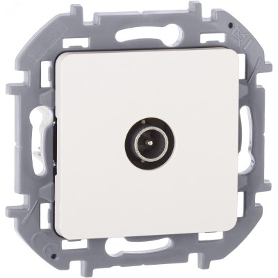 Розетка TV проходная белый INSPIRIA