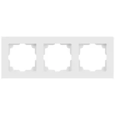Рамка для розеток и выключателей Intro Accent 6-503-01М на 3 поста, СУ, белый матовый