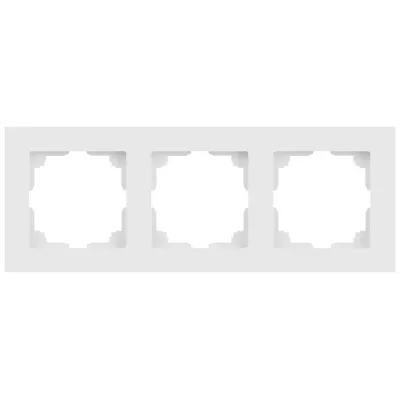 Рамка для розеток и выключателей Intro Accent 6-503-01М на 3 поста, СУ, белый матовый
