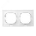 Эпика Рамка 2-местная IP44 белый пластик EKF