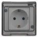 Розетка ЭРА Эксперт 11-2501-01 2P+E IP55, 16A-250В, ОУ, белый