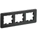 BRITE Рамка 3 поста РУ-3-1-Бр металл черный RE AL IEK