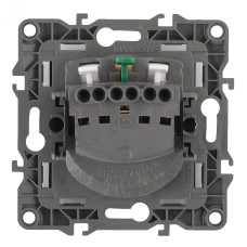 12-2001-04 ЭРА Розетка 2P+E Schuko, 16A-250В, IP20, без м.лапок, Эра12, шампань (10/100/3200)