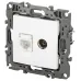 Розетка ЭРА Серия 12 12-3110-01М комбинированная RJ45+TV, белый матовый