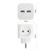 Разветвитель электрический ЭРА SP-2-USB-W на 2 розетки + 2xUSB 2400mA, без заземл 10А (белый)