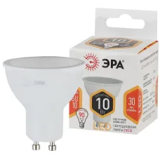 Лампочка светодиодная ЭРА STD LED MR16-10W-827-GU10 GU10 10Вт софит теплый белый свет