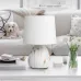 Настольная лампа Rivoli Damaris D7037-501 1 * Е14 40 Вт керамика белая с золотом с абажуром