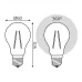 Лампа Gauss Filament Elementary А60 7W 530lm 2700К Е27 LED 1/10/50