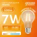 Лампа Gauss Filament Elementary А60 7W 530lm 2700К Е27 LED 1/10/50