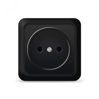 Розетка одноместная UNIVersal серия Олимп б/з, о/у, 16А, 220В, черный