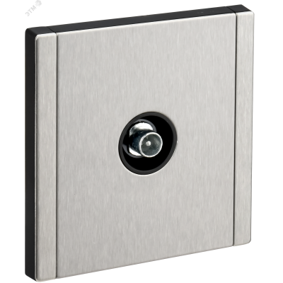 FORTE&PIANO Розетка TV проходная FP729M металл никель IEK