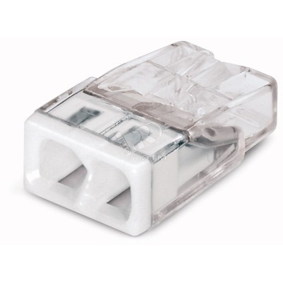 Клемма 2x2.5мм белая/прозрачная