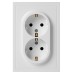 Розетка скрытого монтажа в рамку с заземлением двойная 2X2P+E Schuko 16А-250В IP20 белый 15-2104-01 Galaxy Розетка скрытого монтажа в рамку с заземлением двойная 2X2P+E Schuko 16А-250В IP20 белый 15-2104-01 Galaxy