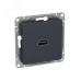 Механизм розетки HDMI  графит Эпика EKF