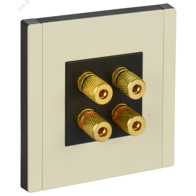 FORTE&PIANO Аудиорозетка 4-местная FP839M металл слоновая кость IEK