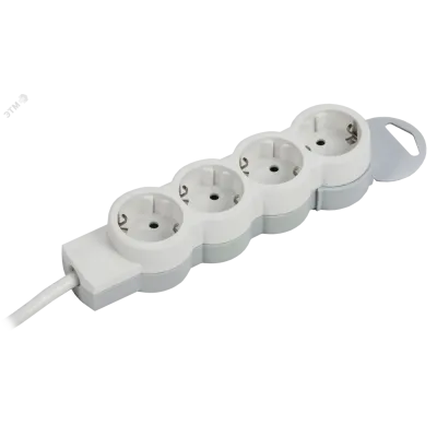 STANDARD Удлинитель У04 4 места 2P+PE 5м 3х1,5мм2 16А белый IEK