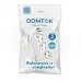 Удлинитель бытовой 3 гнезда, ПВС 3*0,75, 2,2кВт, с заземлением 3м Лидер DOMTOK