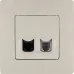 Розетка двойная RJ11+RJ45 кат.5E UTP слоновая кость ETIKA