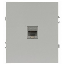 Розетка скрытого монтажа в рамку информационная RJ45 алюминий 16-3107-03 Arktik