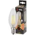 Лампочка светодиодная ЭРА F-LED B35-7W-827-E14 Е14 / Е14 7Вт филамент свеча теплый белый свет