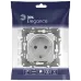 14-2102-03 ЭРА Розетка 2P+E Schuko со шторками, 16A-250В, IP20, Эра Elegance, алюминий (10/100/3000)